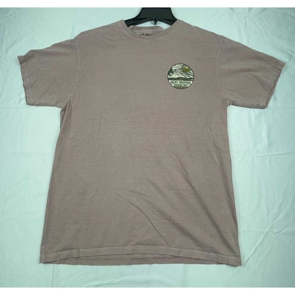 ROCKY MOUNTAIN BLUE 84 NATIONAL PARK T SHIRT WOMENS MEDIUM PINK GRAPHIC 100% COT